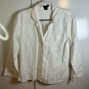 J. Crew White pijama Button Down